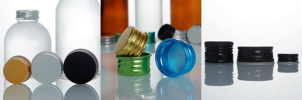 Custom Color Continuous Thread Metal Tinplate Vial Glass Lotion Bottle Cap
