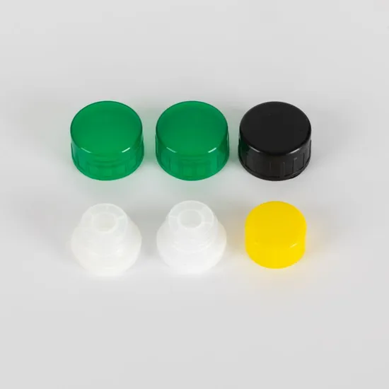 31.5mm Black Green Glass Marasca Olive Oil Bottle Plastic Screw Cap with Plastic Insert Inner Plug