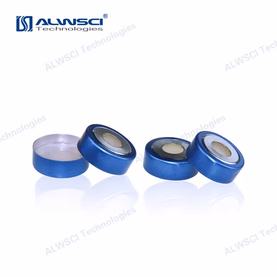 Alwsci 20mm Aluminum Crimp Top Cap for Gc Headspace Glass Vial