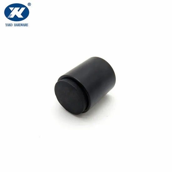 Stainless Steel Powder Coating Matt Black Door Stopper Rubber Door Stop Door Protector 