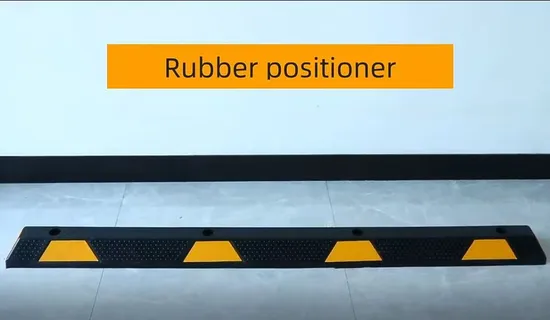 in Stock Rubber Parking Block Reversing Positioner Tire Stop Wheel Stopper Parking Locator Park Bumpers Plastic Car Wheel Chock 