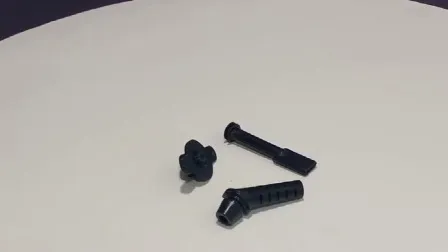 Custom Silicone Injection Molding Rubber Plug Caps Drilled 2 Hole Rubber Stopper 