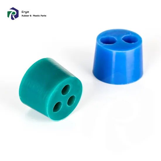 Custom Industrial Silicone Plug Injection Molded EPDM Rubber Stoppers with Hole 