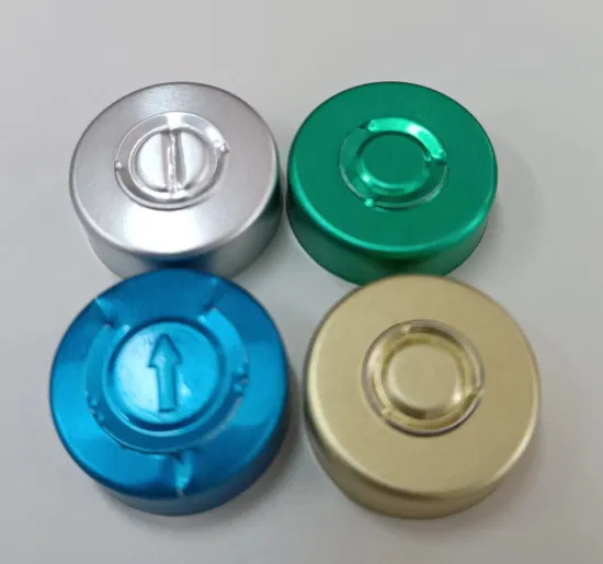 Pharmaceutical 13mm 20mm 28mm Colorful Aluminum Plastic Cap for Glass Vials