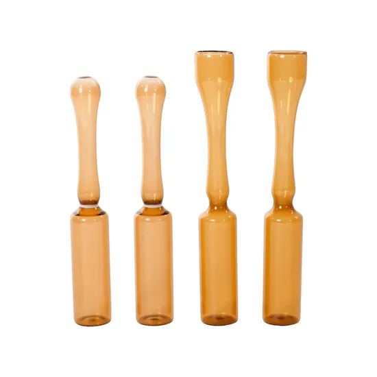 Customizable Transparent and Amber Glass Ampoules for Skin Care Serum Multiple Specifications 