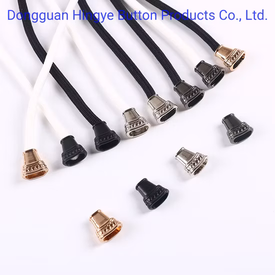 Rubber Coating Spring Metal Cord Stopper for Coat Metal Alloy Stopper with Spring for Garments Clothes