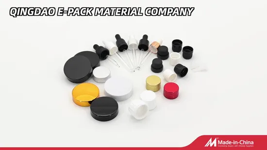 18mm 20mm 22mm 24mm 28mm Black Gold Sliver Screw Euro Dispensing Dropper Plastic Cap for Cosmetic Packaging Essential Oil Bottle Evident Ring B 