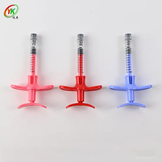 New Arrival Colorful Backstop 1ml Long Glass Prefilled Syringe for Cosmetic 