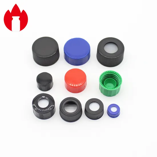 Customizable Screw Plastic Cap with Glassket for Glass Vials Glass Bottles 