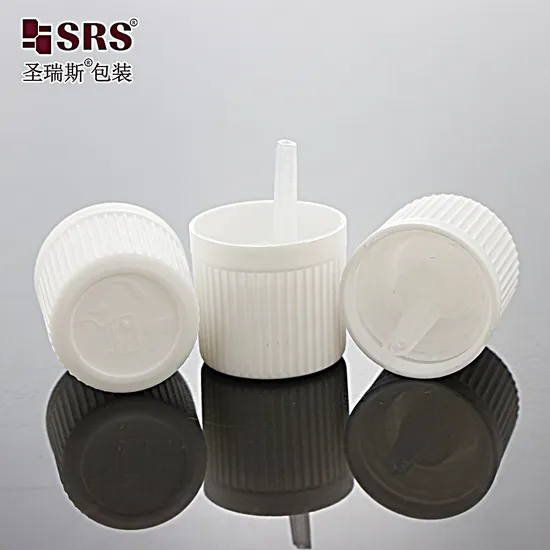 SRS 24/410 18/410 Bamboo Wooden Wood Perfume Dropper Diffuser Child Proof Resistant CRC Tamperproof Twist Screw Cosmetic Plastic Flip Aluminum Essential Oil Cap 