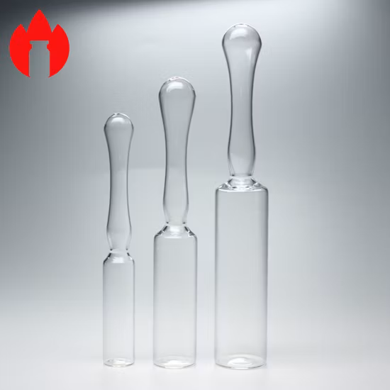 Clear or Amber Empty Disposable Medical Injection Borosilicate Glass Ampoule