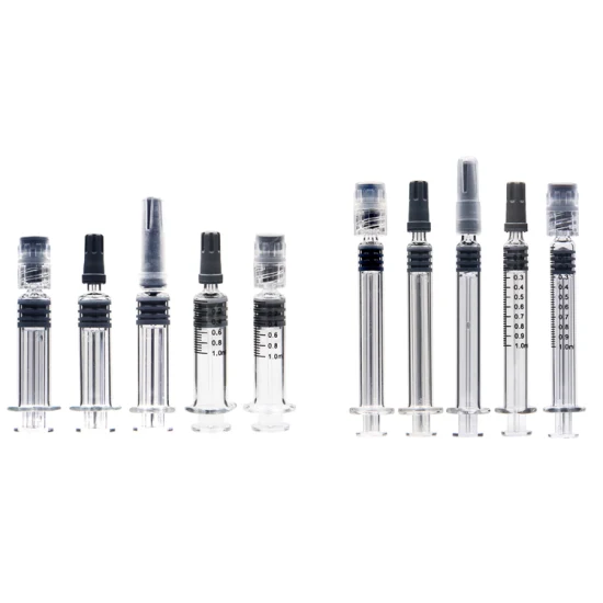 Disposable Glass Syringe 1ml 5ml 10ml Prefilled Glass Syringe Luer Lock Syringe