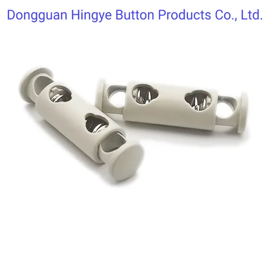 Rubber Coating Spring Metal Cord Stopper for Coat Metal Alloy Stopper with Spring for Garments Clothes 